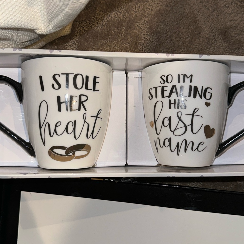 Engagement gift mugs